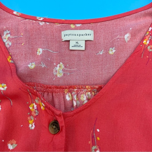 Peyton & Parker Women’s Short Sleeve Floral Button Down Maxi Dress Size XL - Picture 2 of 10